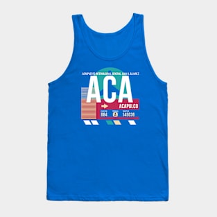 Acapulco, Mexico (ACA) Airport Code Baggage Tag E Tank Top